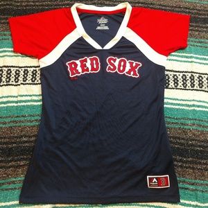 Womens Majestic Red Sox V-Neck